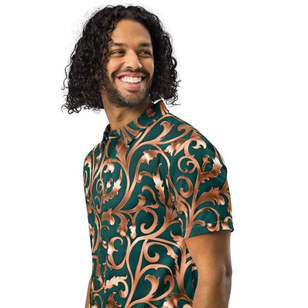 Gilded Verdure on Men's Slim Fit Polo Shirt — Left Front