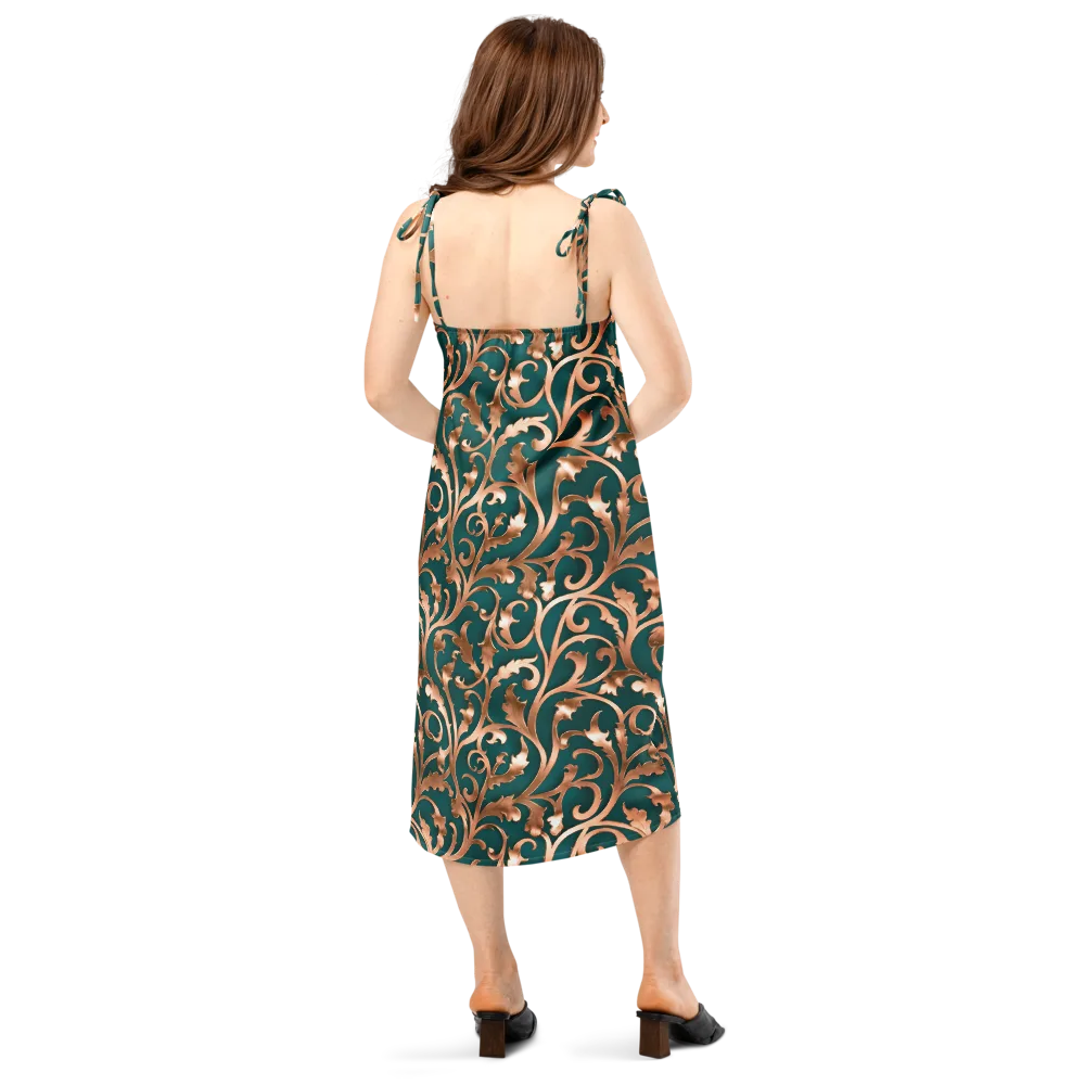 Gilded Verdure on Slip Dress — Back