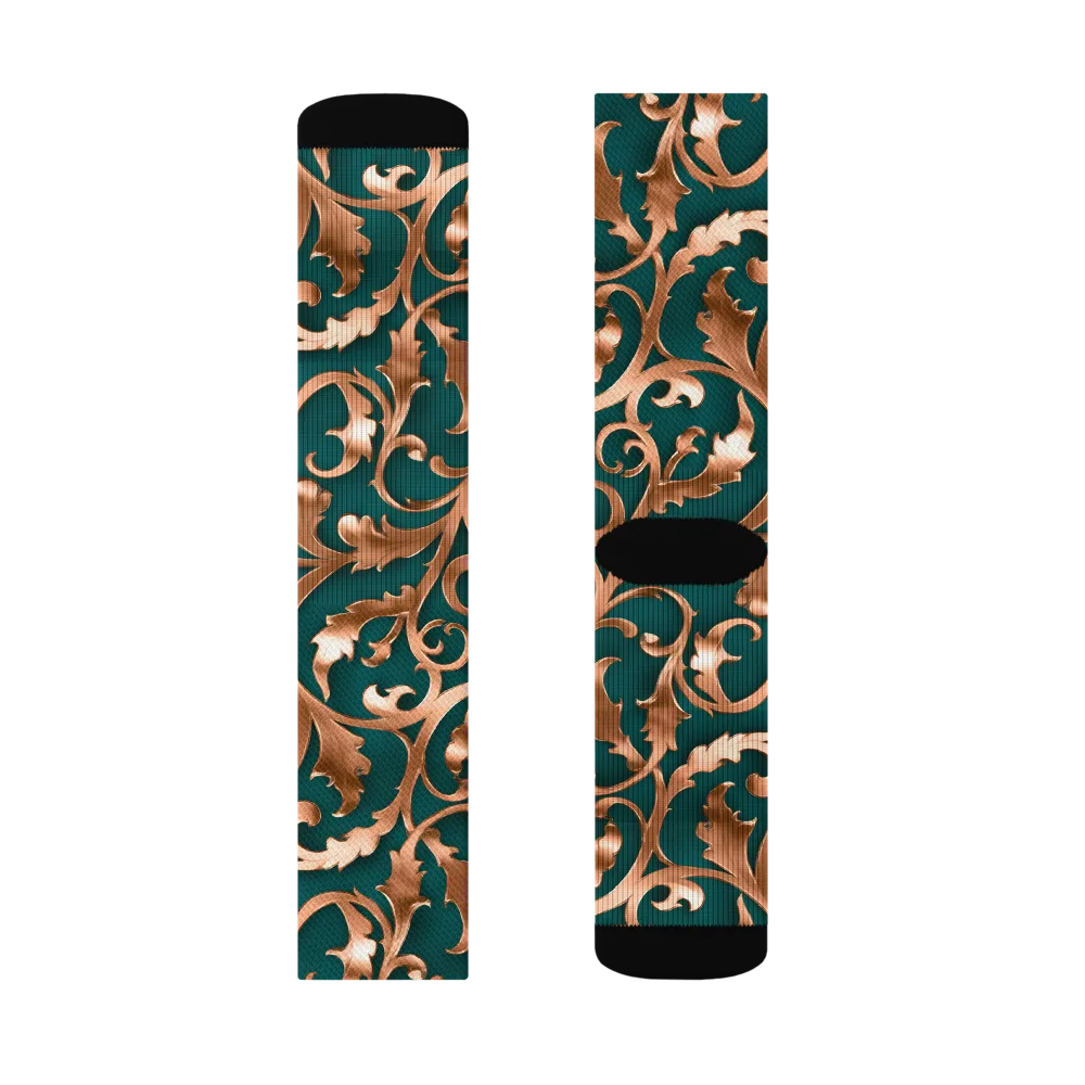 Gilded Verdure on Socks — Right Sock