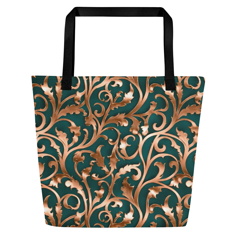 Gilded Verdure on Large Tote Bag W/ Pocket — Front