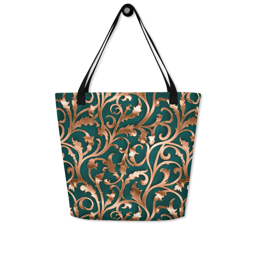 Gilded Verdure on Large Tote Bag W/ Pocket — Front