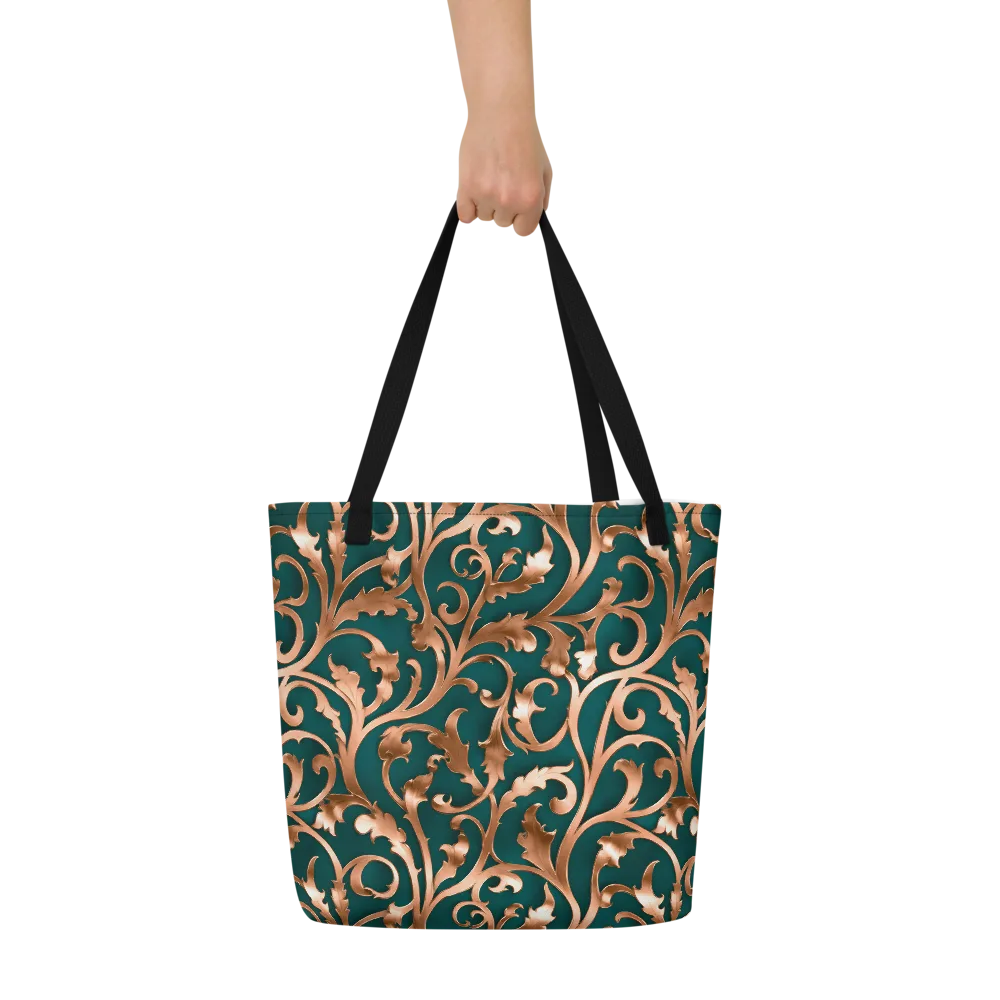 Gilded Verdure on Large Tote Bag W/ Pocket — Front