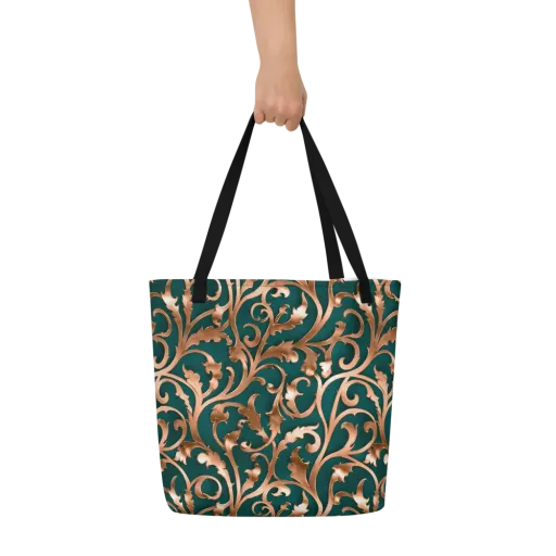 Gilded Verdure on a Large Tote Bag W/ Pocket