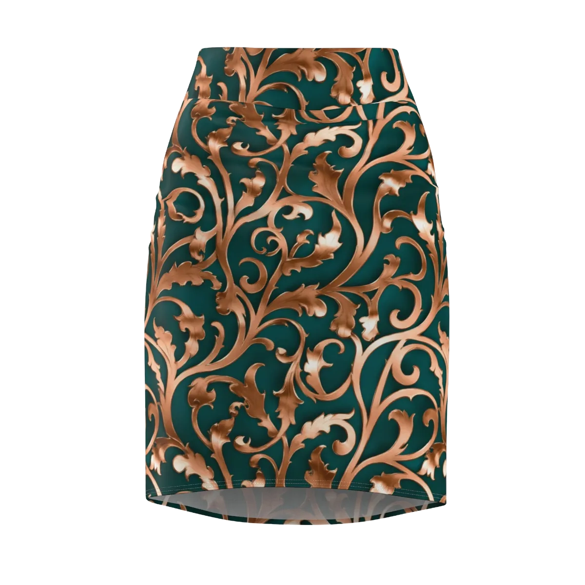 Gilded Verdure on Pencil Skirt — Front