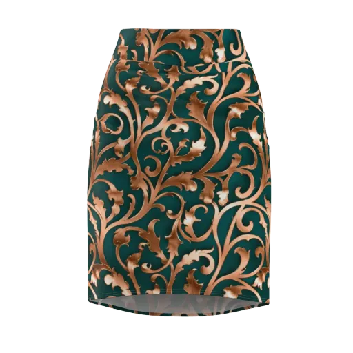 Gilded Verdure on a Pencil Skirt