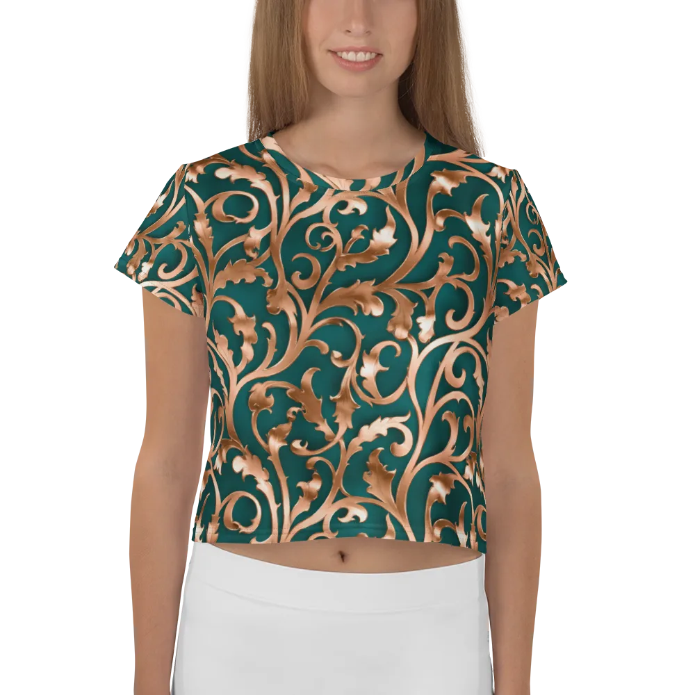 Gilded Verdure on Crop Tee — Front