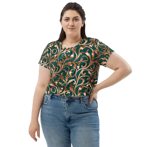 Gilded Verdure on a Crop Tee