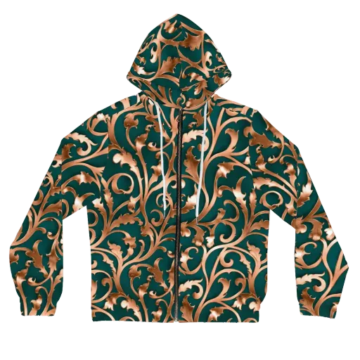 Gilded Verdure on a Women's Full-Zip Hoodie