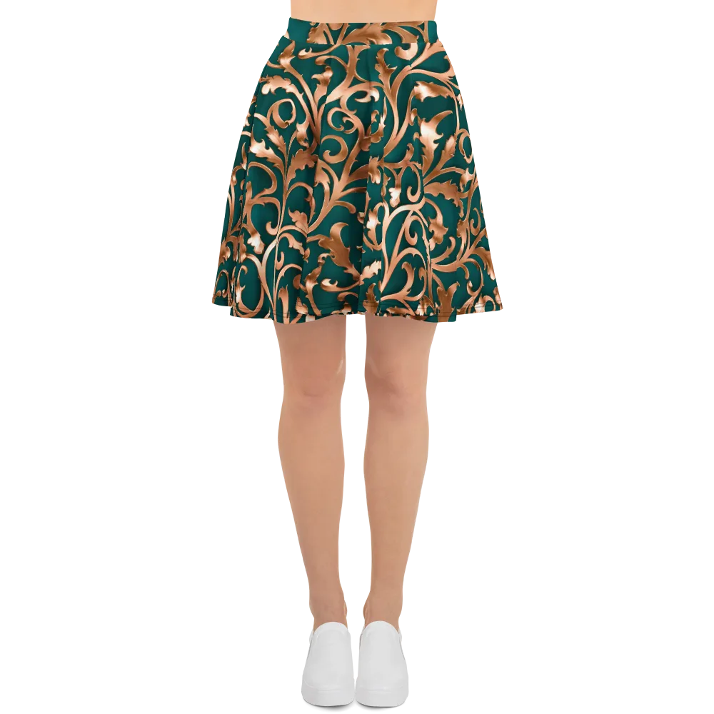 Gilded Verdure on Skater Skirt — Front