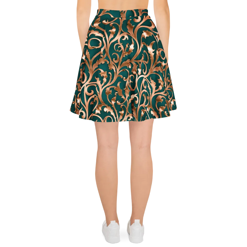 Gilded Verdure on Skater Skirt — Back