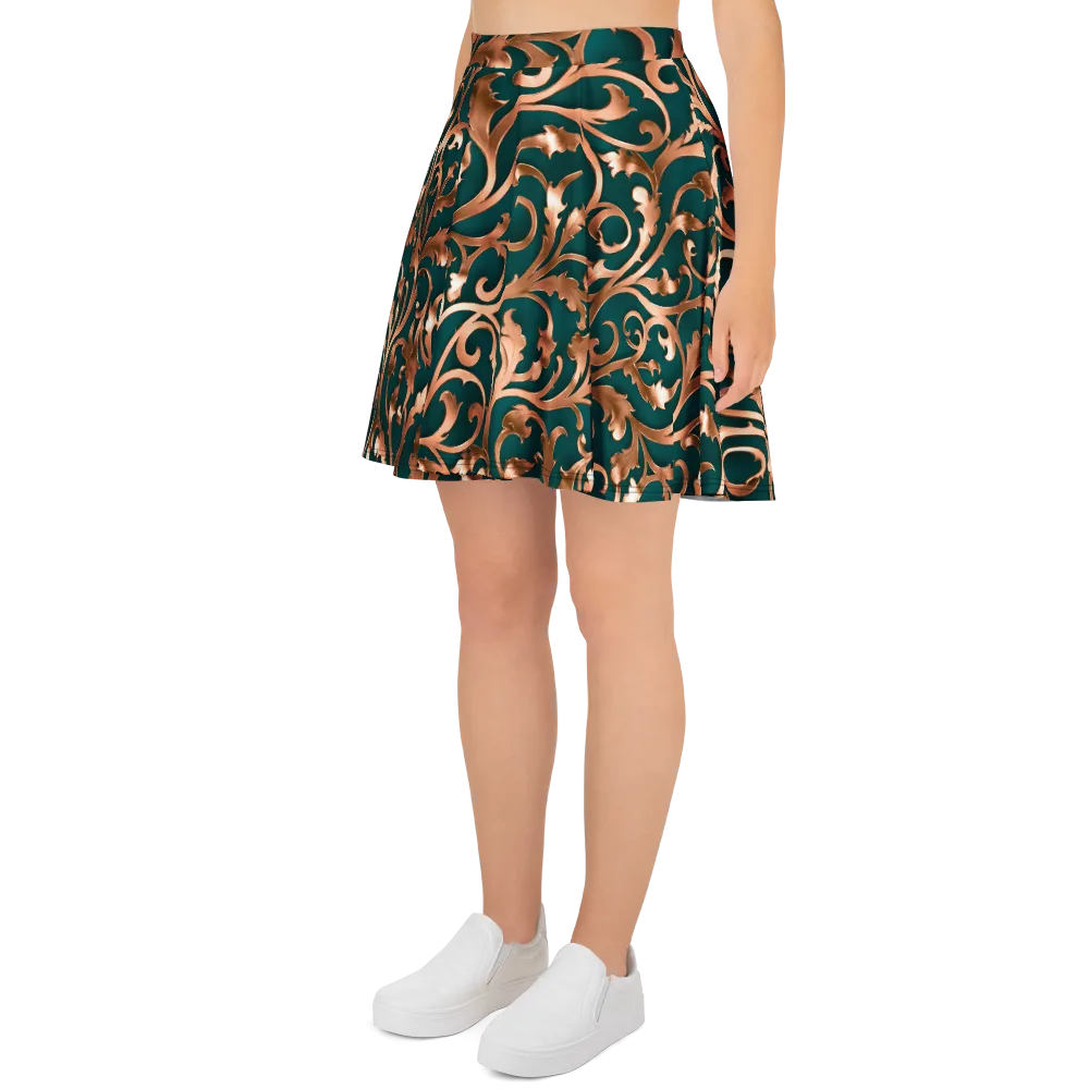 Gilded Verdure on Skater Skirt — Left