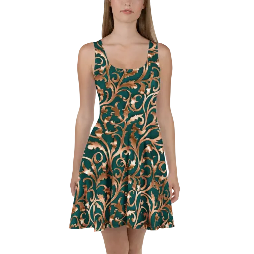 Gilded Verdure on a Skater Dress