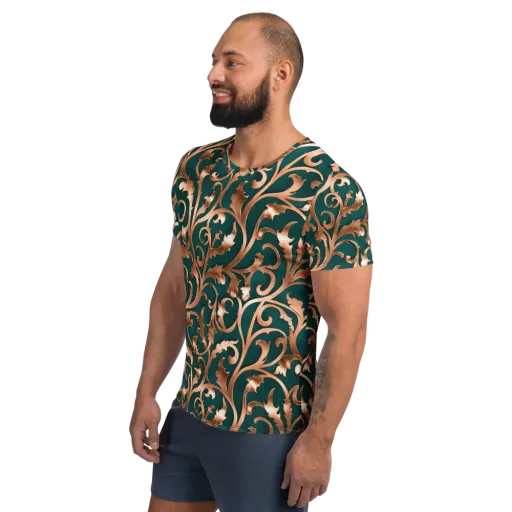Gilded Verdure on a Men's Athletic T-Shirt
