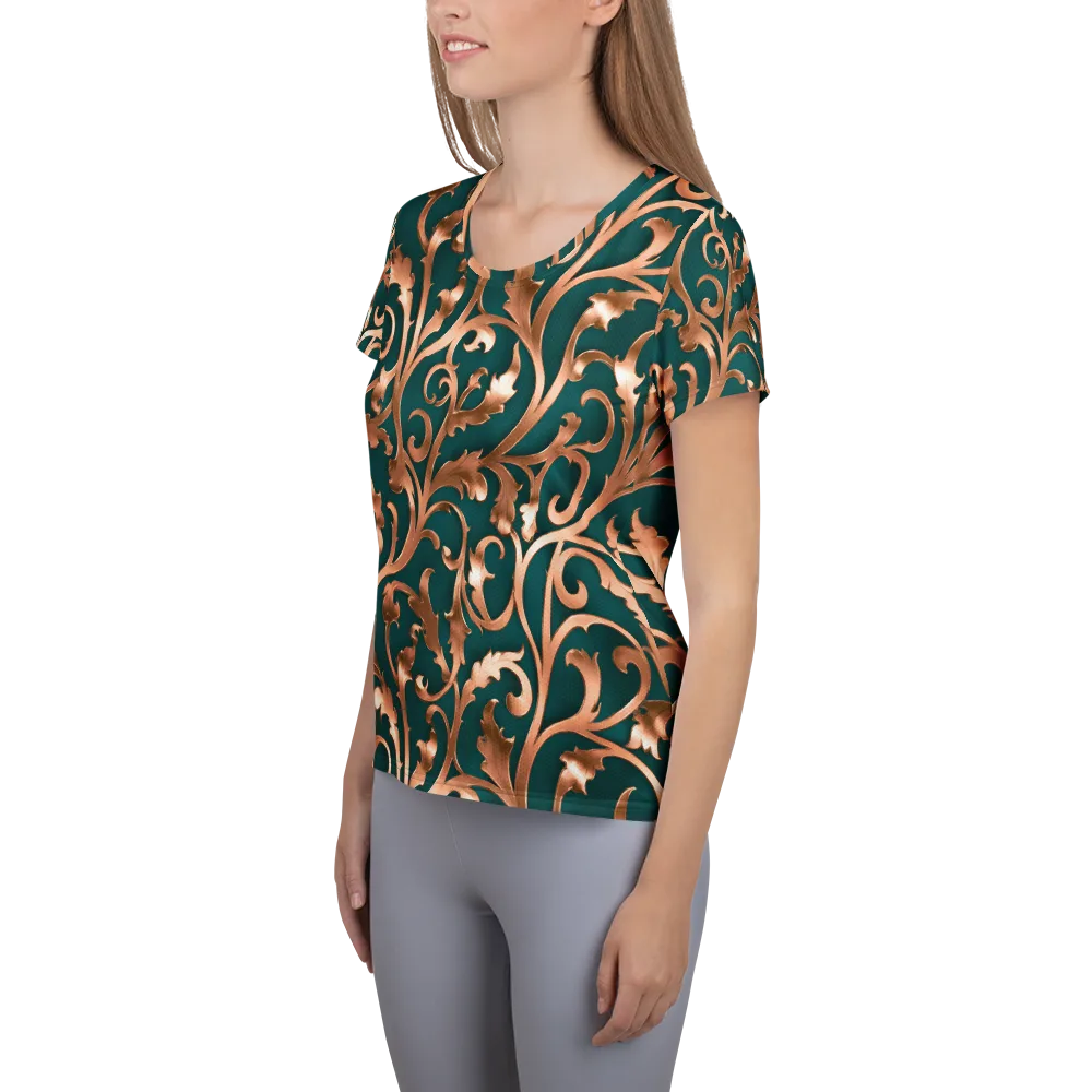 Gilded Verdure on Women's Athletic T-Shirt — Left