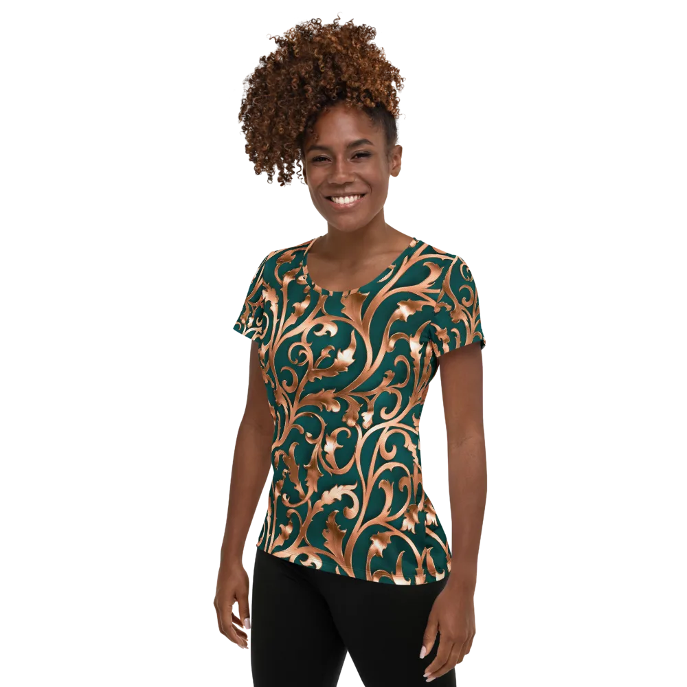 Gilded Verdure on Women's Athletic T-Shirt — Left