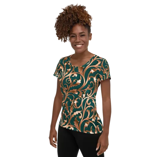 Gilded Verdure on a Women's Athletic T-Shirt