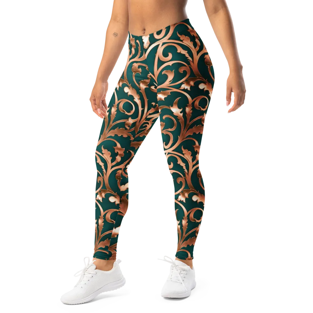 Gilded Verdure on Leggings — Left Front