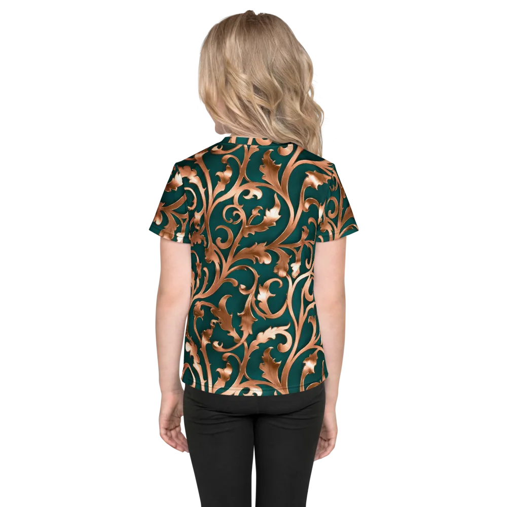 Gilded Verdure on Kids Crew Neck T-Shirt — Back