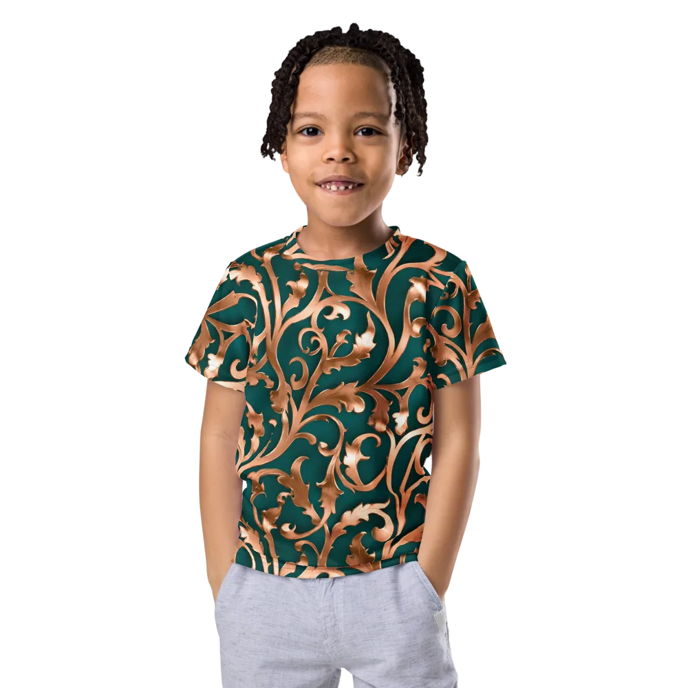 Gilded Verdure on Kids Crew Neck T-Shirt — Front