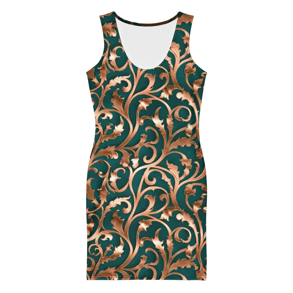 Gilded Verdure on Bodycon Dress — Front