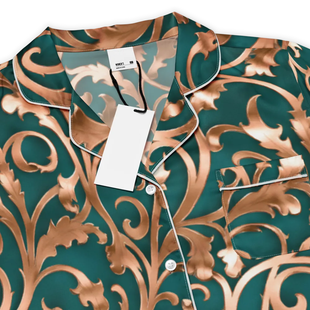 Gilded Verdure on Women's Short Sleeve Pajama Top — Product details