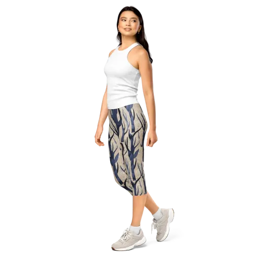 Midnight Thicket on a Capri Leggings