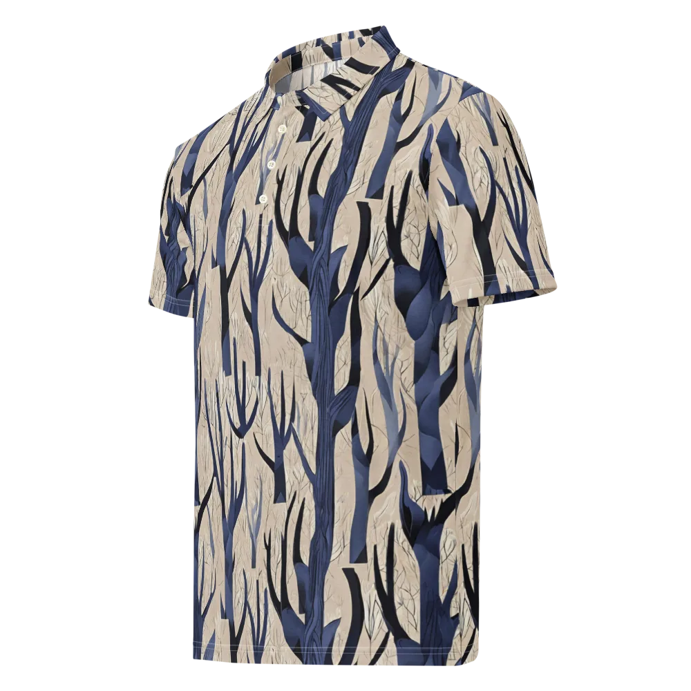 Midnight Thicket on Men's Slim Fit Polo Shirt — Left Front