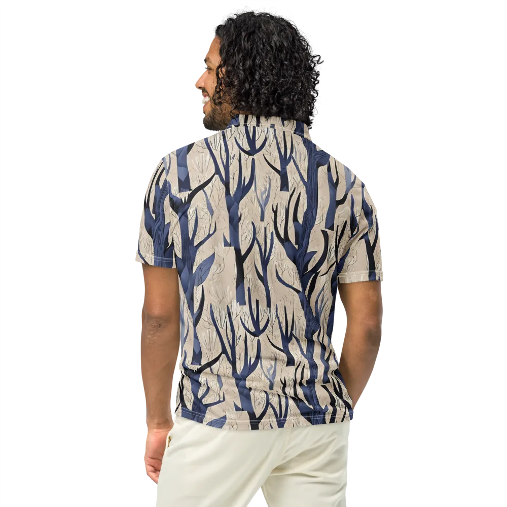 Midnight Thicket on Men's Slim Fit Polo Shirt — Back