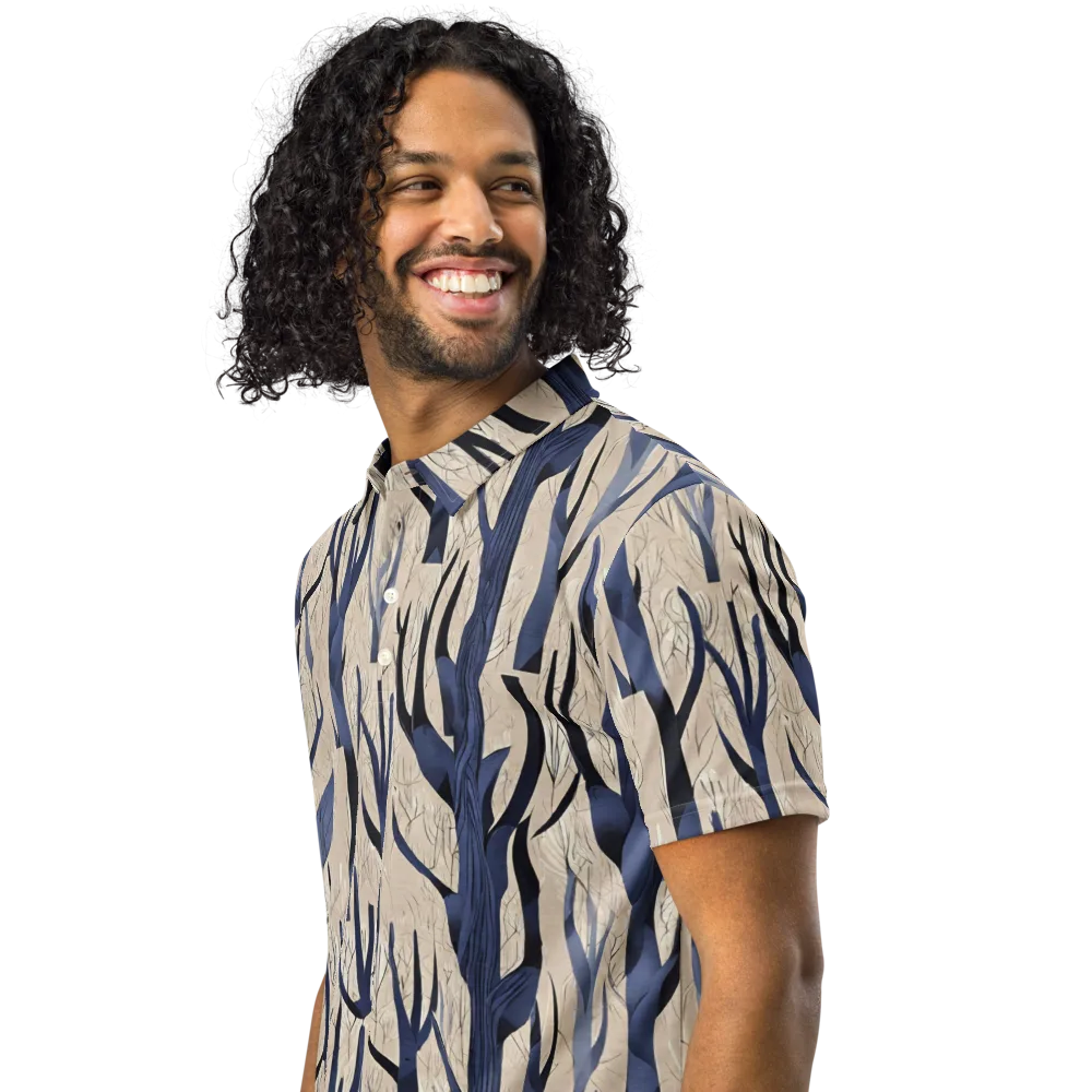 Midnight Thicket on Men's Slim Fit Polo Shirt — Left Front