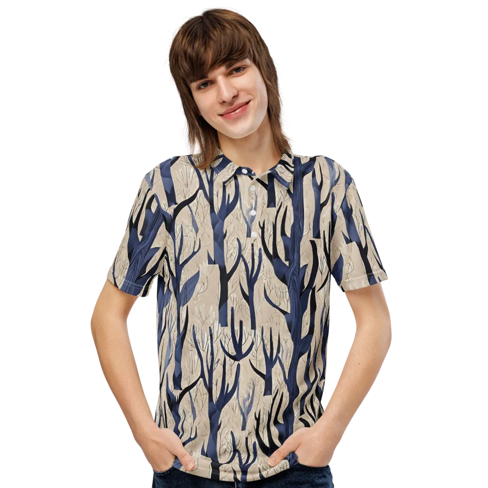 Midnight Thicket on Men's Slim Fit Polo Shirt — Front