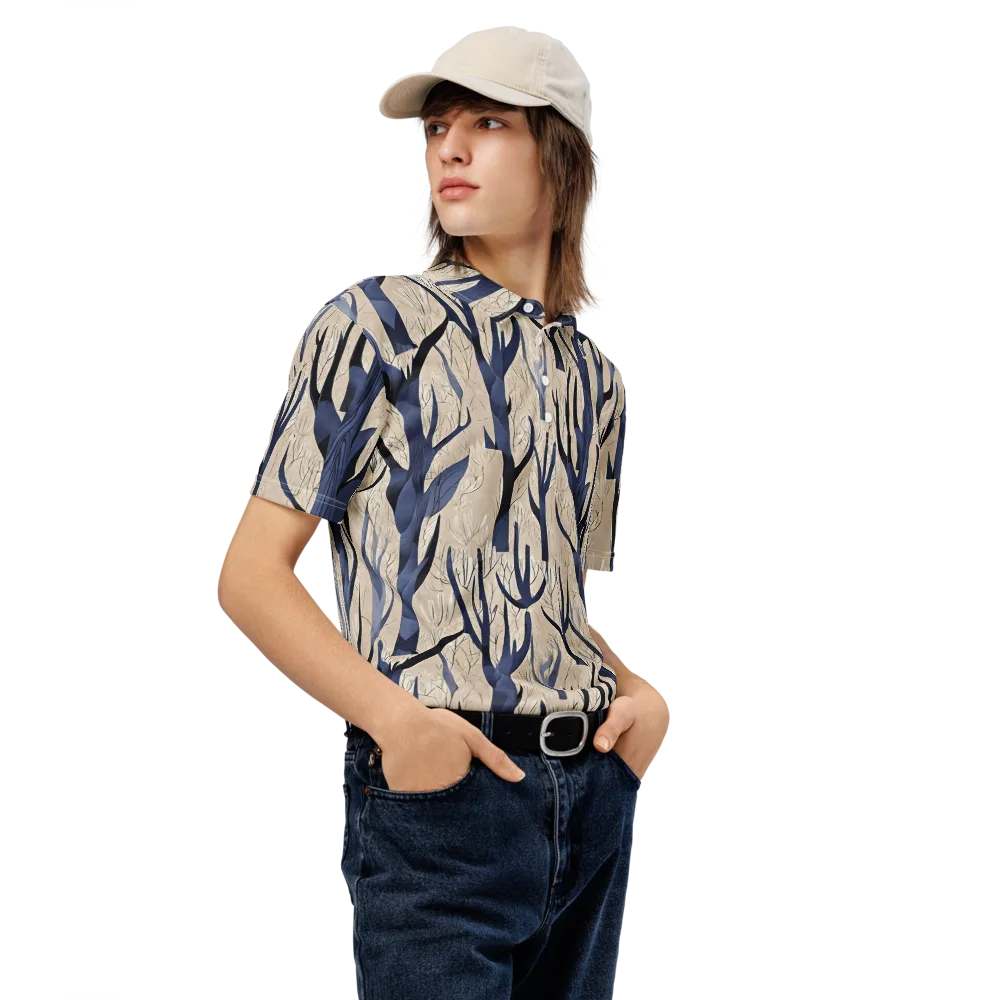 Midnight Thicket on Men's Slim Fit Polo Shirt — Right Front