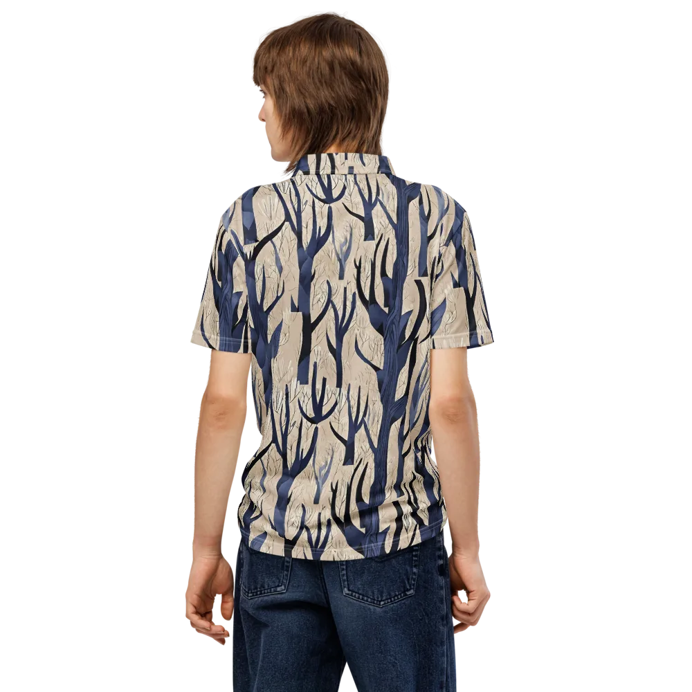 Midnight Thicket on Men's Slim Fit Polo Shirt — Back