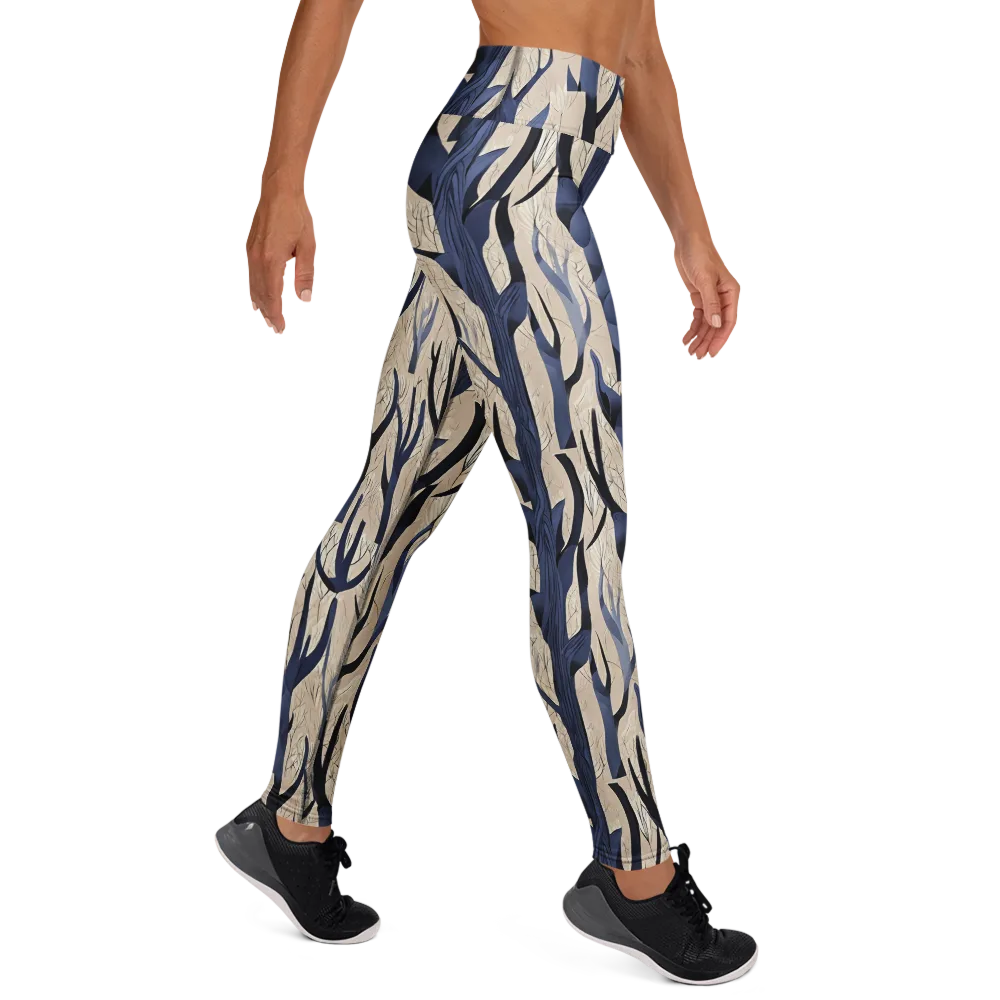 Midnight Thicket on Yoga Leggings — Right