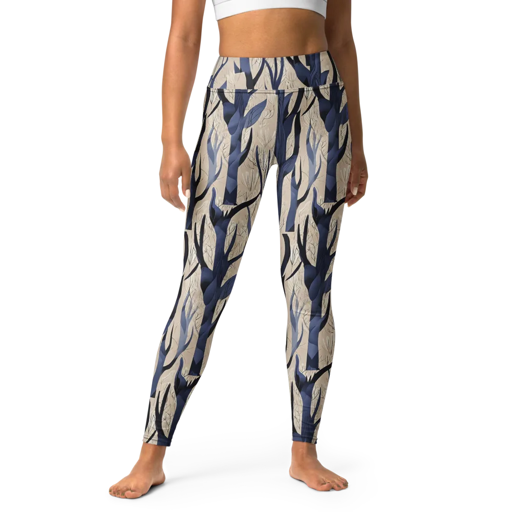 Midnight Thicket on Yoga Leggings — Front