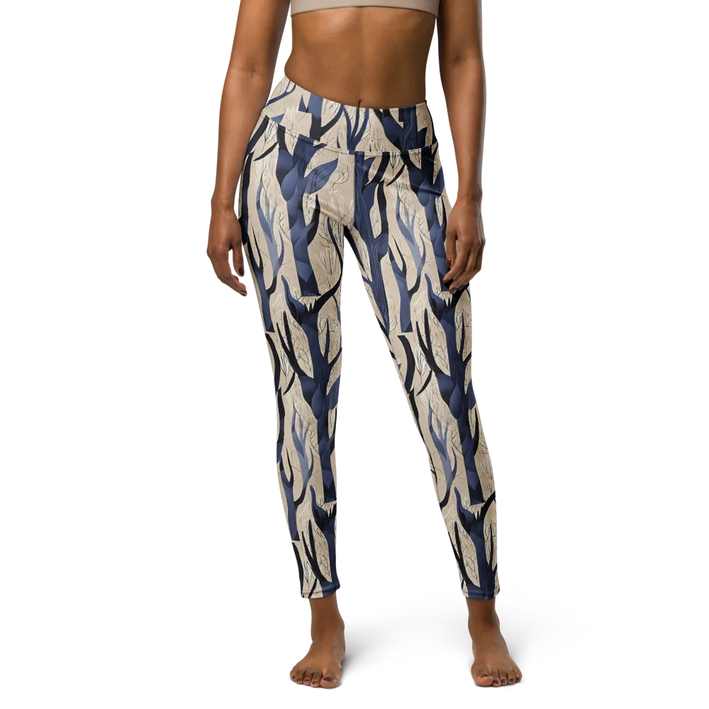 Midnight Thicket on Yoga Leggings — Front