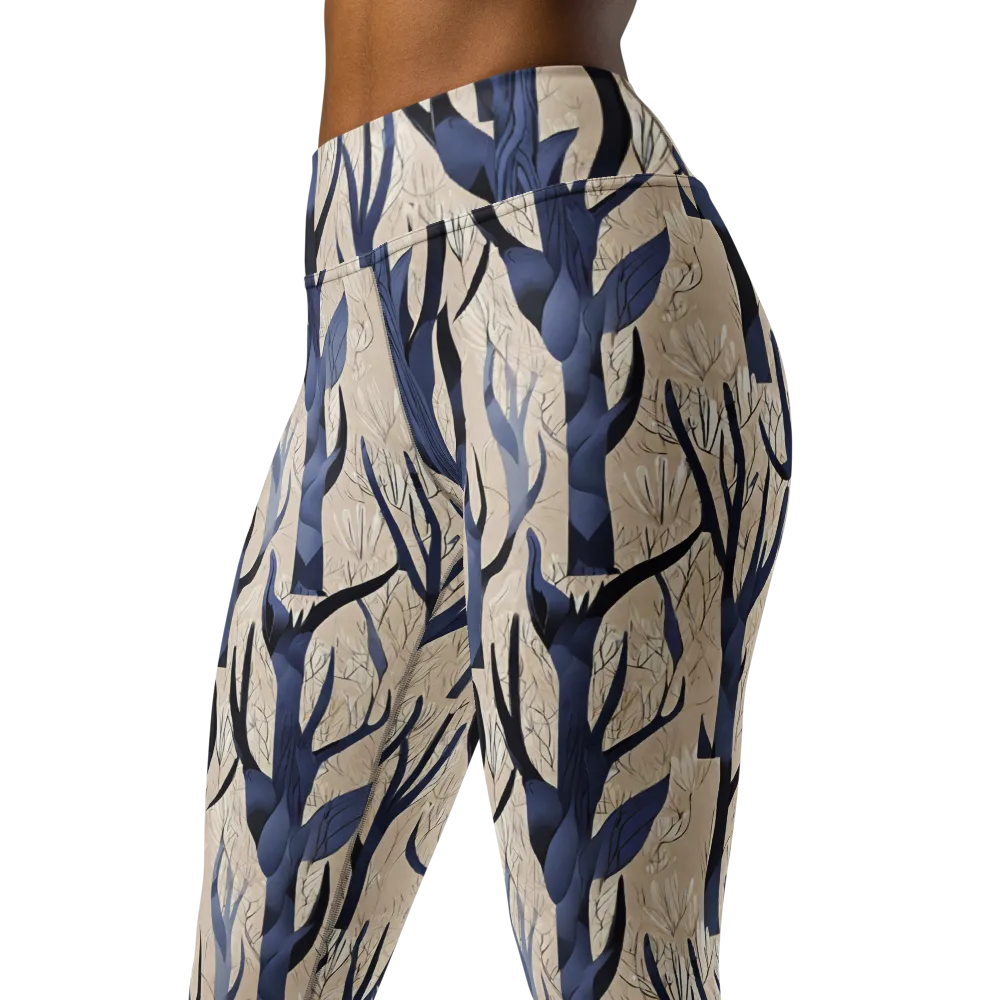 Midnight Thicket on Yoga Leggings — Left Front