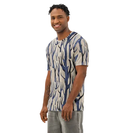 Midnight Thicket on a Men's Cotton Crew Neck T-Shirt