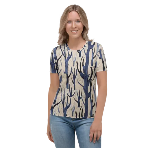 Midnight Thicket on a Women's Crew Neck T-Shirt