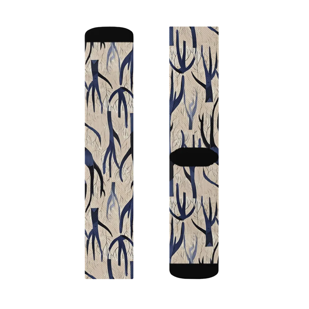 Midnight Thicket on Socks — Left Sock