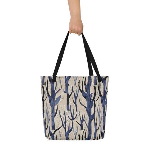 Midnight Thicket on a Large Tote Bag W/ Pocket