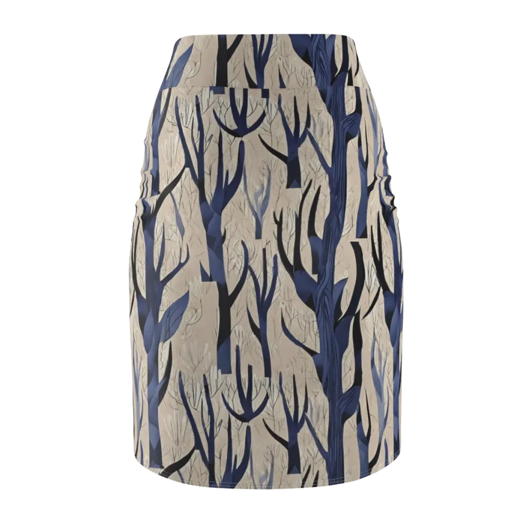 Midnight Thicket on Pencil Skirt — Back