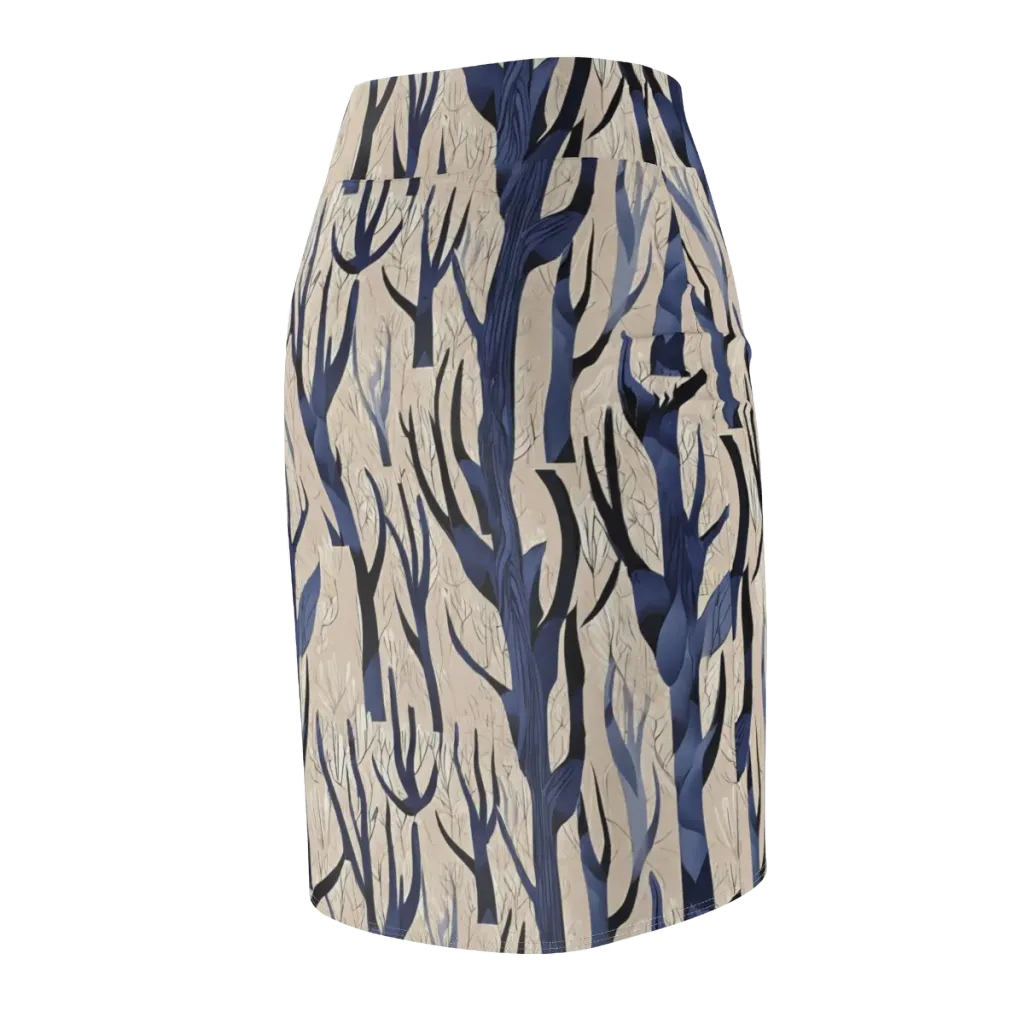 Midnight Thicket on Pencil Skirt — Back Side