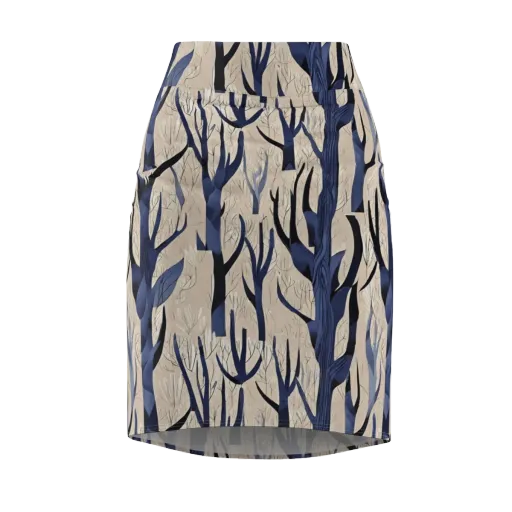 Midnight Thicket on a Pencil Skirt
