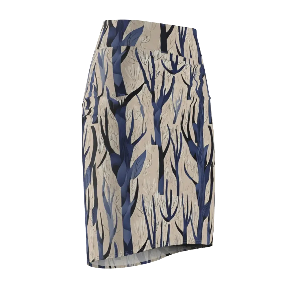 Midnight Thicket on Pencil Skirt — Front Side