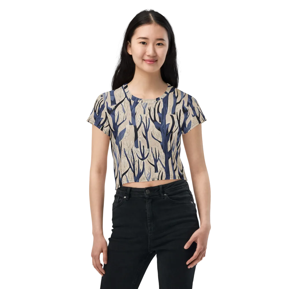 Midnight Thicket on Crop Tee — Front