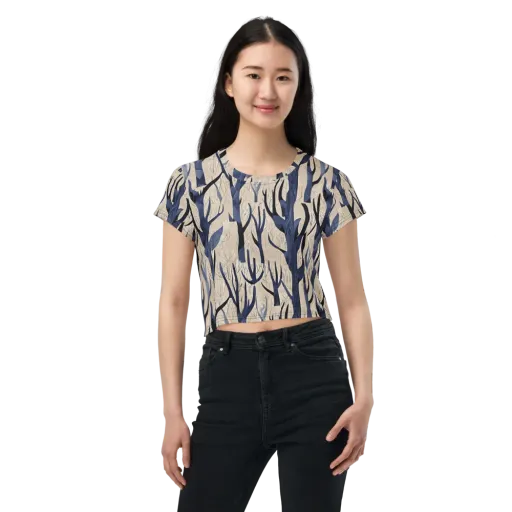 Midnight Thicket on a Crop Tee