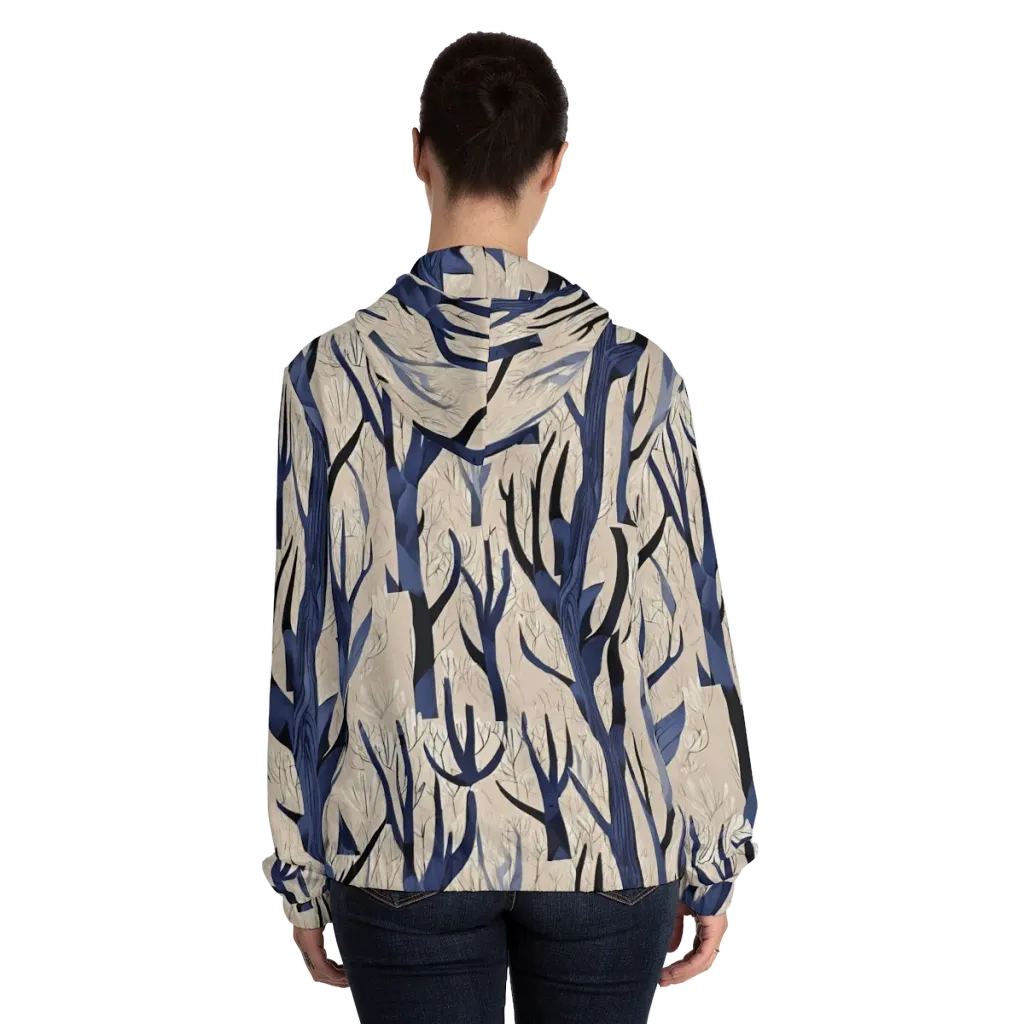 Midnight Thicket on Women's Full-Zip Hoodie — Back On Person