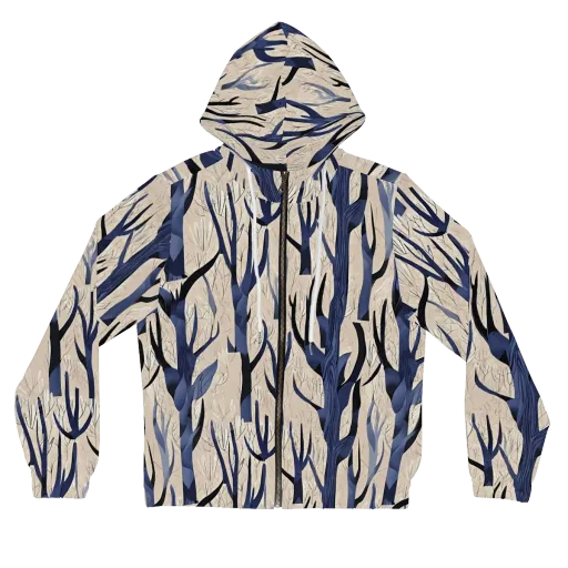 Midnight Thicket on a Women's Full-Zip Hoodie