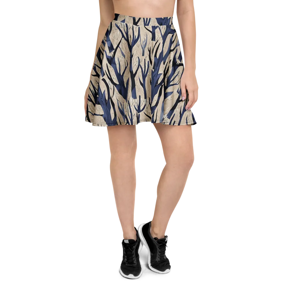 Midnight Thicket on Skater Skirt — Front
