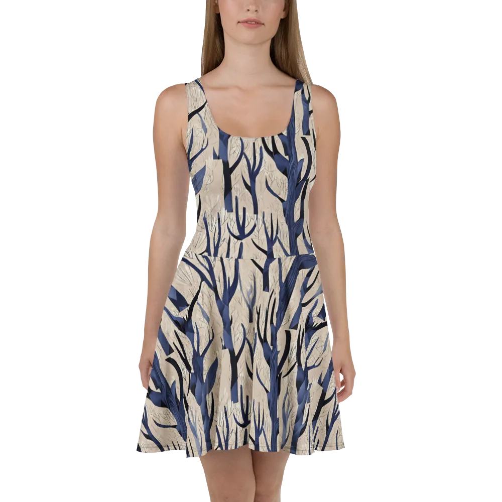 Midnight Thicket on Skater Dress — Front